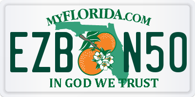 FL license plate EZBN50