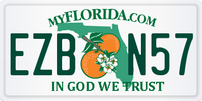 FL license plate EZBN57