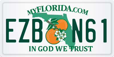FL license plate EZBN61