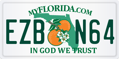 FL license plate EZBN64