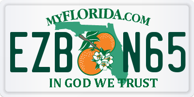 FL license plate EZBN65