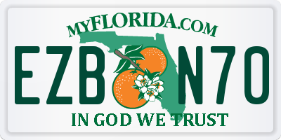 FL license plate EZBN70