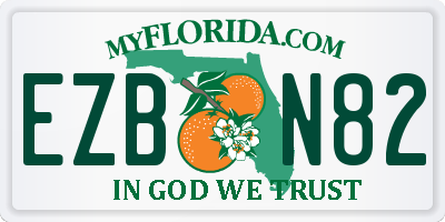 FL license plate EZBN82