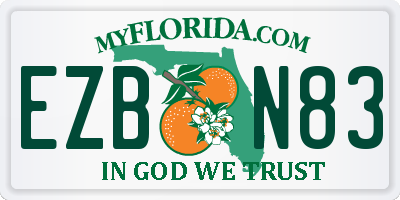 FL license plate EZBN83