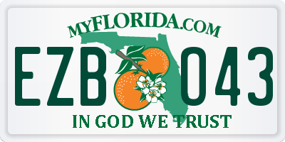 FL license plate EZBO43