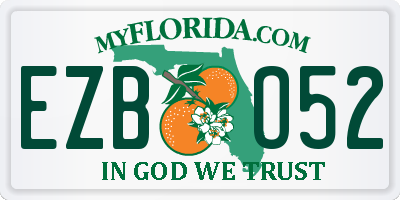 FL license plate EZBO52