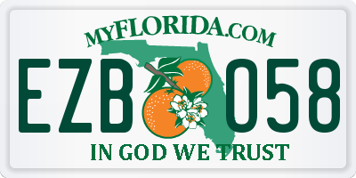 FL license plate EZBO58