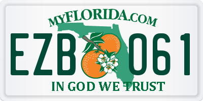 FL license plate EZBO61