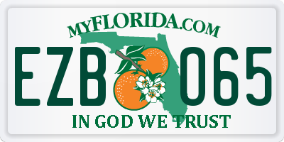 FL license plate EZBO65