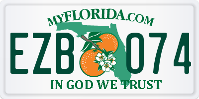 FL license plate EZBO74