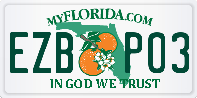 FL license plate EZBP03