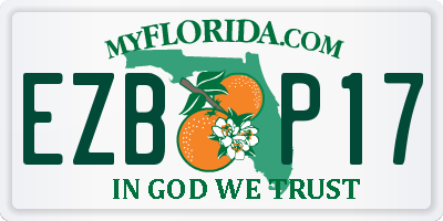 FL license plate EZBP17