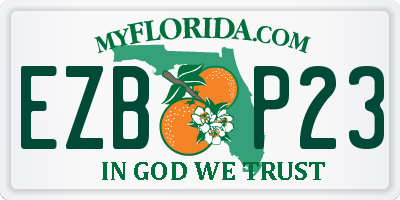 FL license plate EZBP23