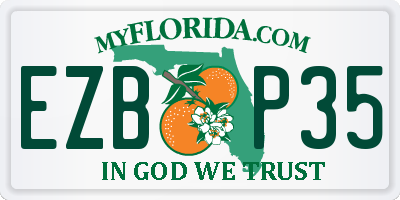 FL license plate EZBP35