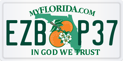 FL license plate EZBP37