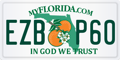 FL license plate EZBP60