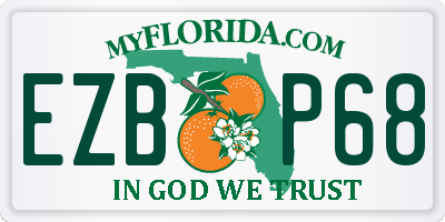 FL license plate EZBP68