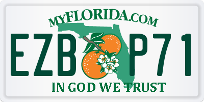 FL license plate EZBP71