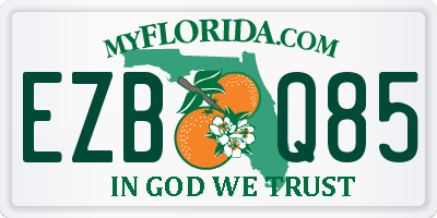 FL license plate EZBQ85