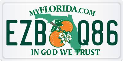 FL license plate EZBQ86