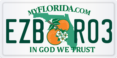 FL license plate EZBR03