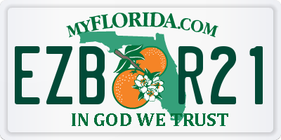 FL license plate EZBR21