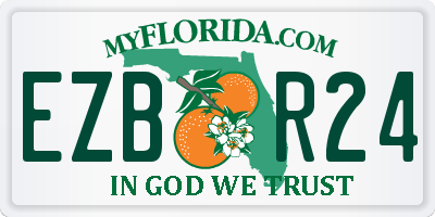 FL license plate EZBR24