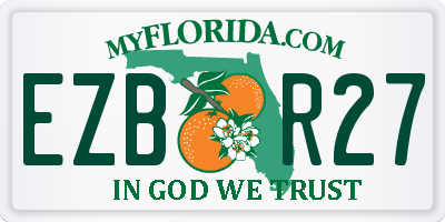 FL license plate EZBR27