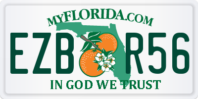 FL license plate EZBR56