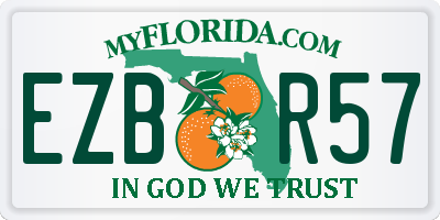 FL license plate EZBR57