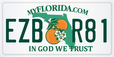 FL license plate EZBR81