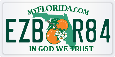 FL license plate EZBR84