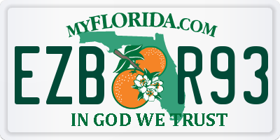 FL license plate EZBR93