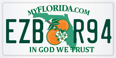 FL license plate EZBR94