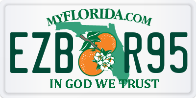 FL license plate EZBR95