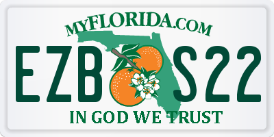 FL license plate EZBS22