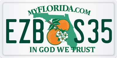 FL license plate EZBS35