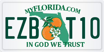FL license plate EZBT10