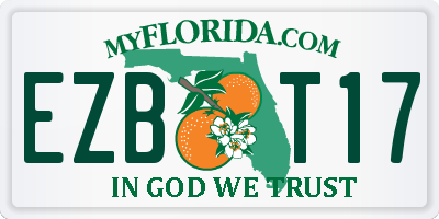 FL license plate EZBT17