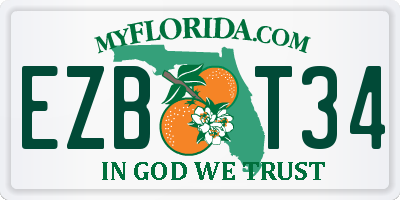 FL license plate EZBT34