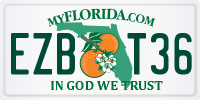FL license plate EZBT36