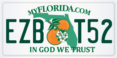FL license plate EZBT52