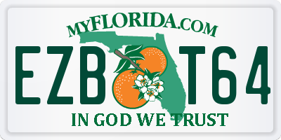 FL license plate EZBT64