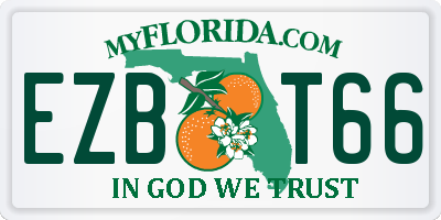 FL license plate EZBT66