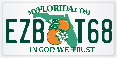 FL license plate EZBT68