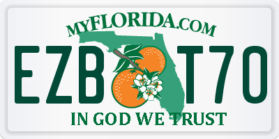 FL license plate EZBT70
