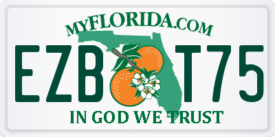 FL license plate EZBT75