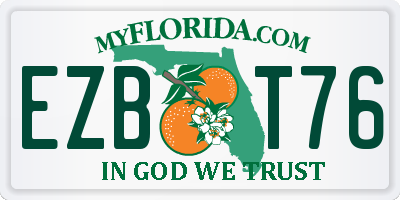 FL license plate EZBT76