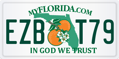 FL license plate EZBT79