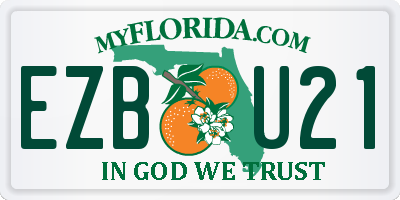 FL license plate EZBU21
